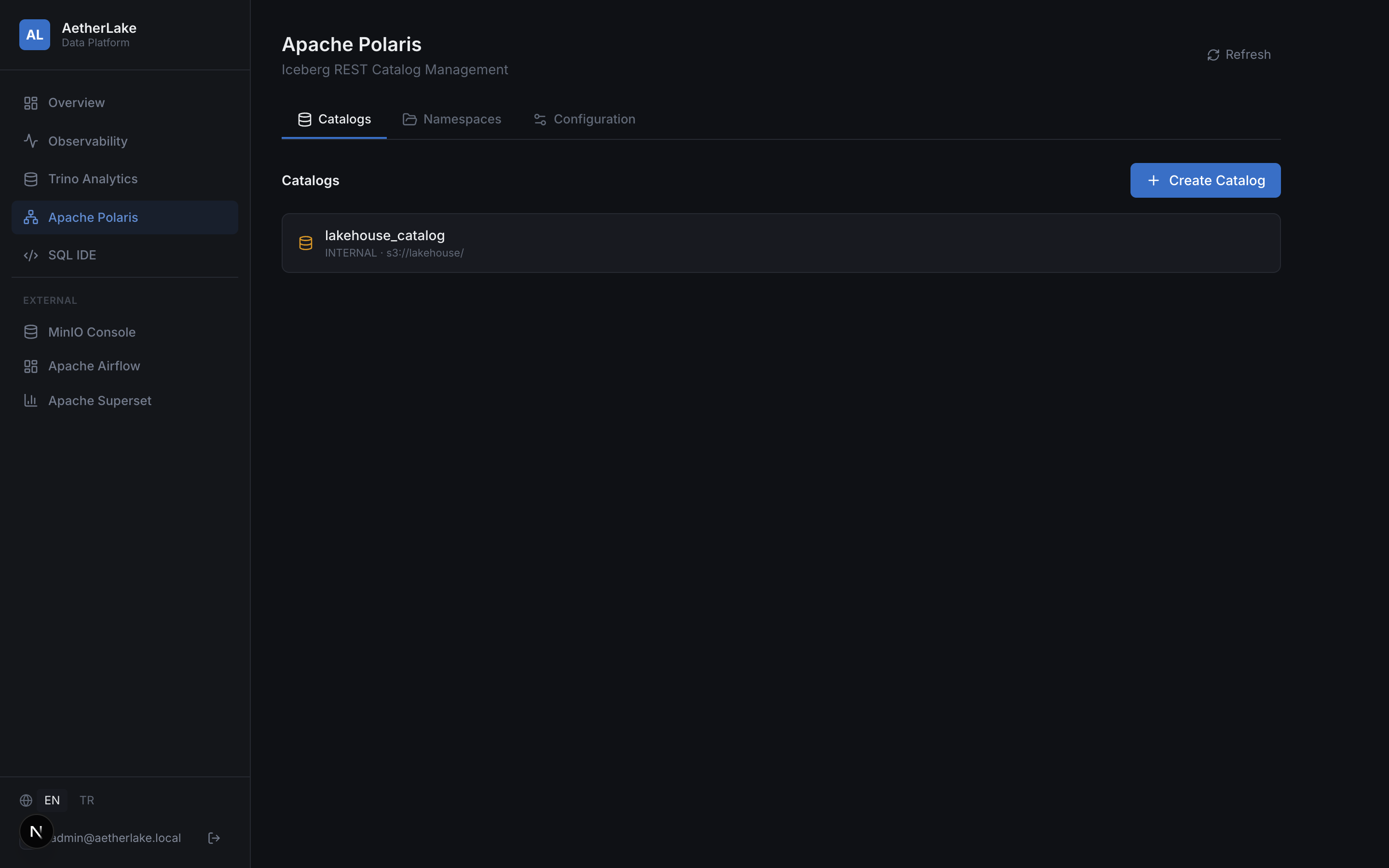 Apache Polaris catalogs